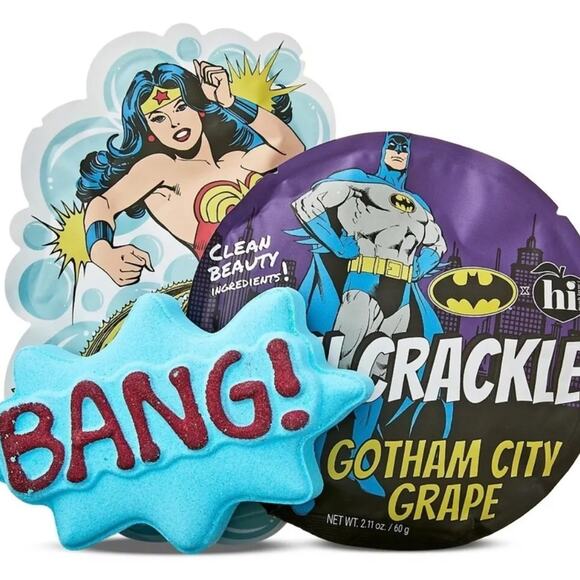 NEW Bath Bomb Set JUSTICE LEAGUE of AMERICA and Crackle Bath Set, DC Com… - Picture 4 of 5